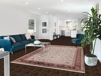 All-Over Floral Tabriz Traditional Area Rug 7x10