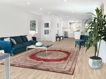 Burgundy Tabriz Traditional Area Rug 7x10