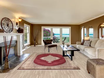 Burgundy Red Tabriz Traditional Area Rug 7x10