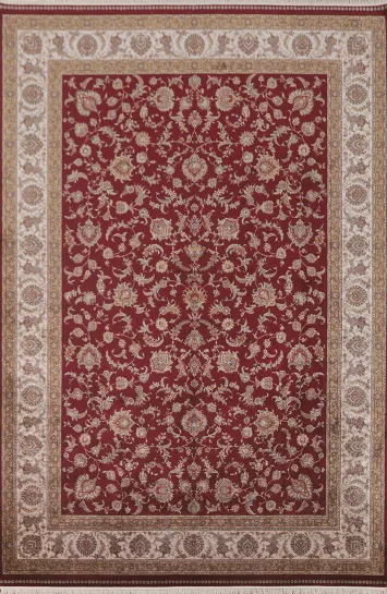 All-Over Floral Tabriz Turkish Area Rug 7x10