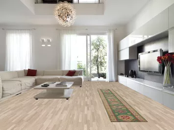 Green Wool Kazak Oriental Runner Rug 3x16