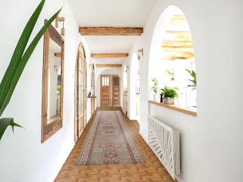 Geometric Kazak Oriental Runner Rug 3x20