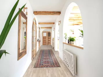 Handmade Blue Kazak Oriental Runner Rug 3x13