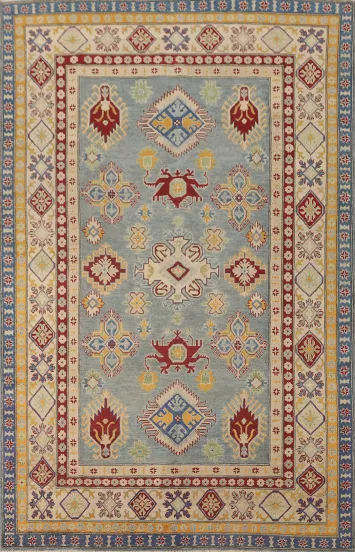 Geometric Kazak Oriental Area Rug 7x10