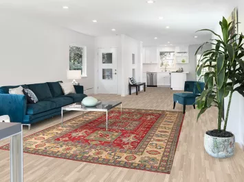 Geometric Red Kazak Oriental Area Rug 7x10