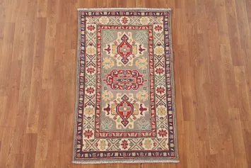 Geometric Kazak Handmade Rug 3x4