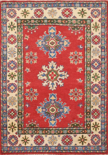 Geometric Kazak Oriental Rug 3x4
