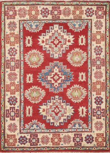 Pakistan Red Kazak Handmade Rug 3x4