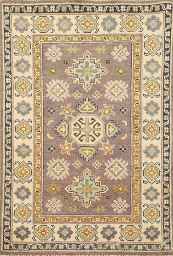 Geometric Kazak Oriental Rug 3x4