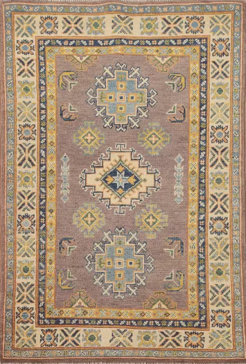 Geometric Kazak Handmade Rug 3x4