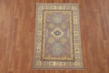 Geometric Kazak Handmade Rug 3x4