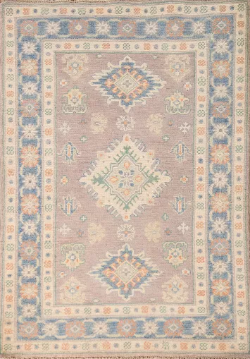 Geometric Kazak Oriental Rug 3x4