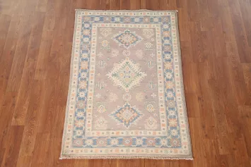 Geometric Kazak Oriental Rug 3x4
