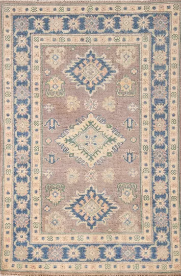 Geometric Kazak Oriental Rug 3x4