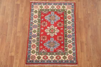 Geometric Kazak Oriental Rug 3x4