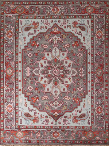 Animal Pictorial Heriz Serapi Oriental Area Rug 8x10