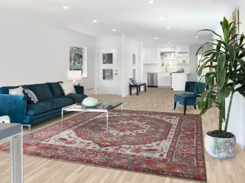 Animal Pictorial Heriz Serapi Oriental Area Rug 8x10