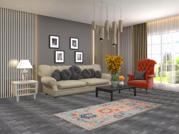 Handmade Oushak Oriental Rug 3x6