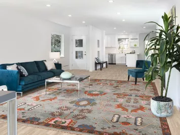 All-Over Oushak Oriental Area Rug 9x12