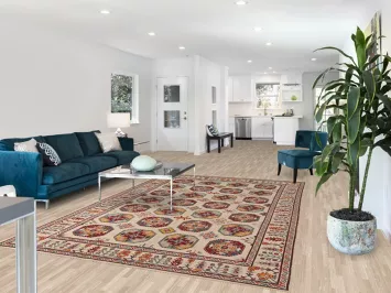 Geometric Kazak Oriental Area Rug 7x10