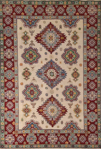 Handmade Kazak Oriental Area Rug 7x10