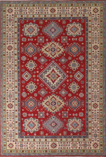 Red Kazak Oriental Area Rug 7x10