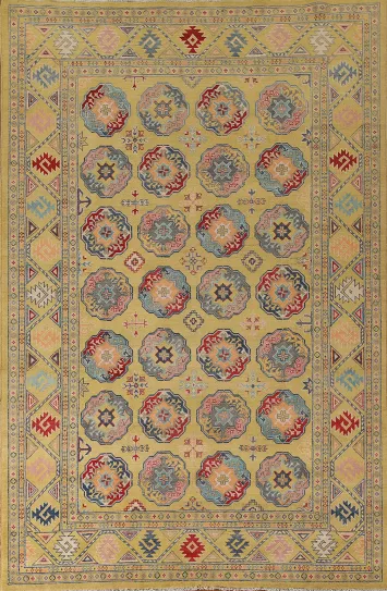 Geometric Kazak Oriental Area Rug 7x11