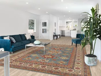 Light Blue Kazak Oriental Area Rug 8x12