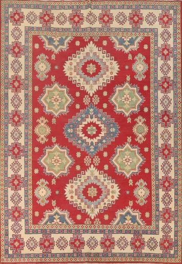 Geometric Kazak Oriental Area Rug 8x11