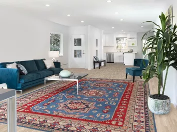 Handmade Blue Kazak Oriental Area Rug 8x12