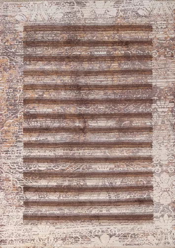 Modern Striped Abstract Handmade Rug 4x6