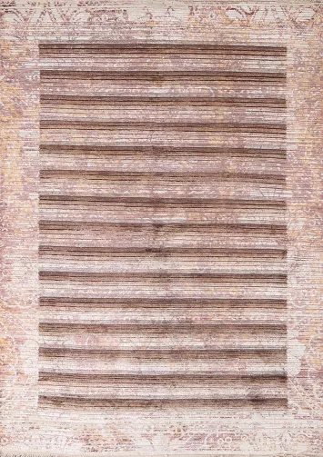 Striped Abstract Oriental Rug 4x6