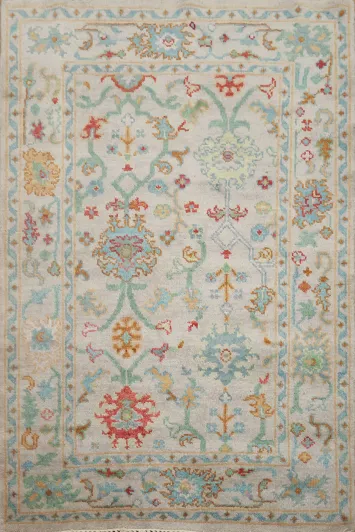 All-Over Floral Oushak Oriental Rug 4x6