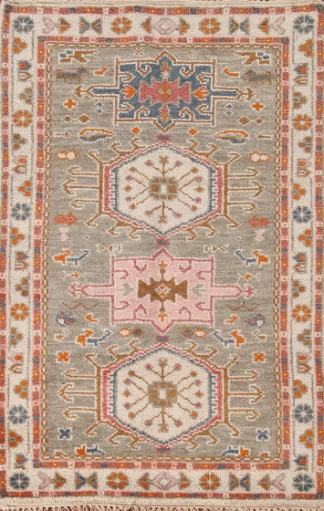 Geometric Kazak Oriental Rug 3x5