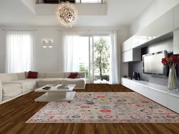 All-Over Large Floral Oushak Oriental Rug 12x15