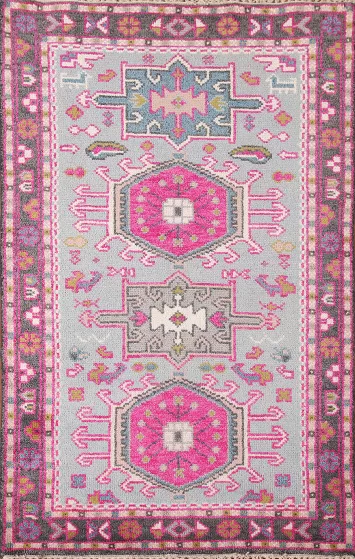 Geometric Kazak Oriental Rug 3x5