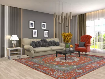 Animal Pictorial Ziegler Oriental Area Rug 8x10