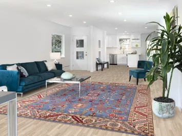 Handmade Blue Oushak Area Oriental Rug 8x10