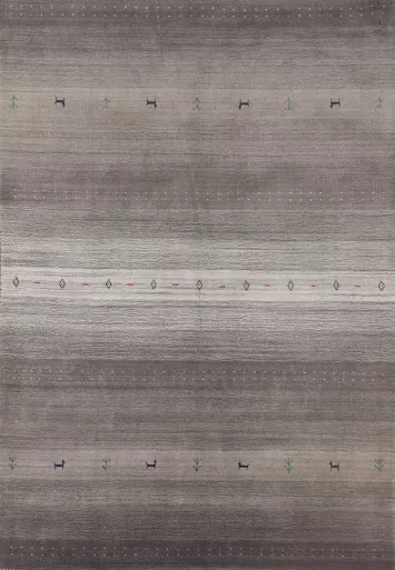 Striped Gabbeh Oriental Area Rug 6x8