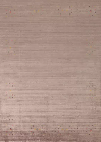 Stylish Gabbeh Area Rug 8x10 with Subtle Decorative Elements