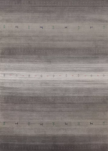 Striped Gabbeh Indian Area Rug 6x8