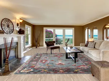 Handmade Blue Oushak Oriental Area Rug 9x12