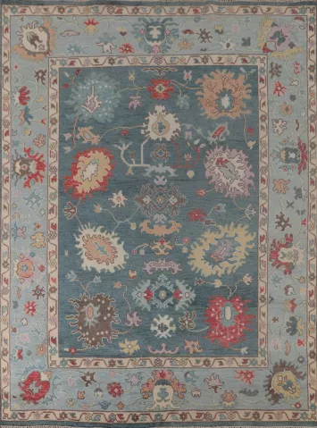 Handmade Floral Oushak Oriental Area Rug 8x10