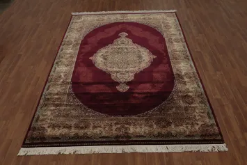 Traditional Qum Turkish Area Rug 7x10