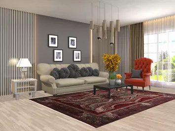 Victorian Style Qum Traditional Area Rug 7x10