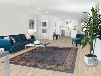 Floral Blue Tabriz Traditional Area Rug 7x10