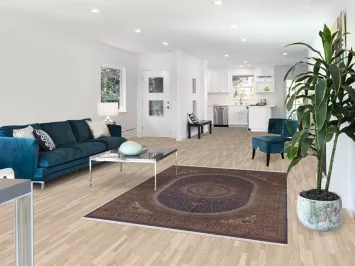 Traditional Blue Qum Turkish Area Rug 5x8