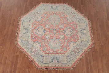 Handmade Heriz Serapi Octagon Indian Rug 6x6