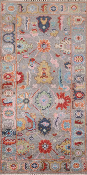 All-Over Floral Oushak Oriental Rug 3x6