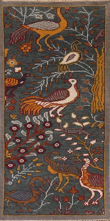 Animal Pictorial Ziegler Oriental Rug 3x6